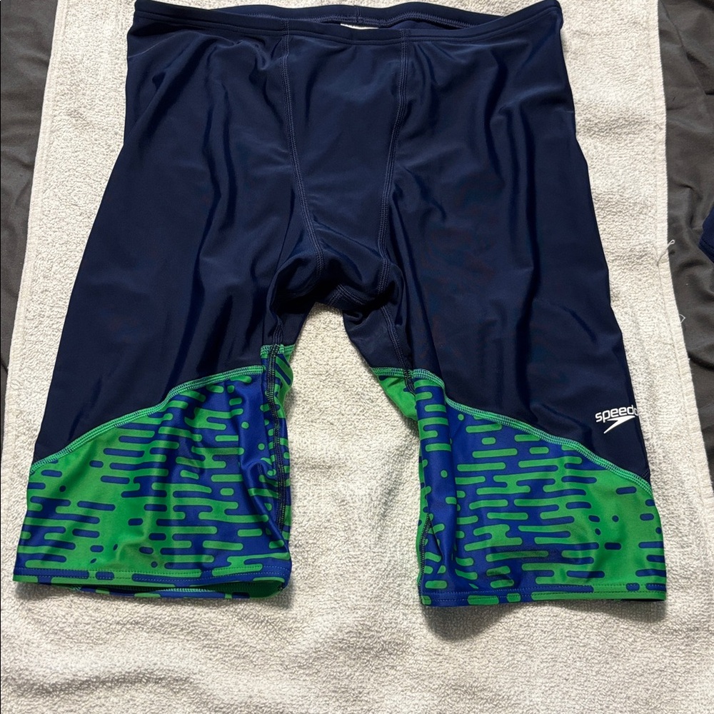 Speedo Dark Blue and Green Swim Jammers